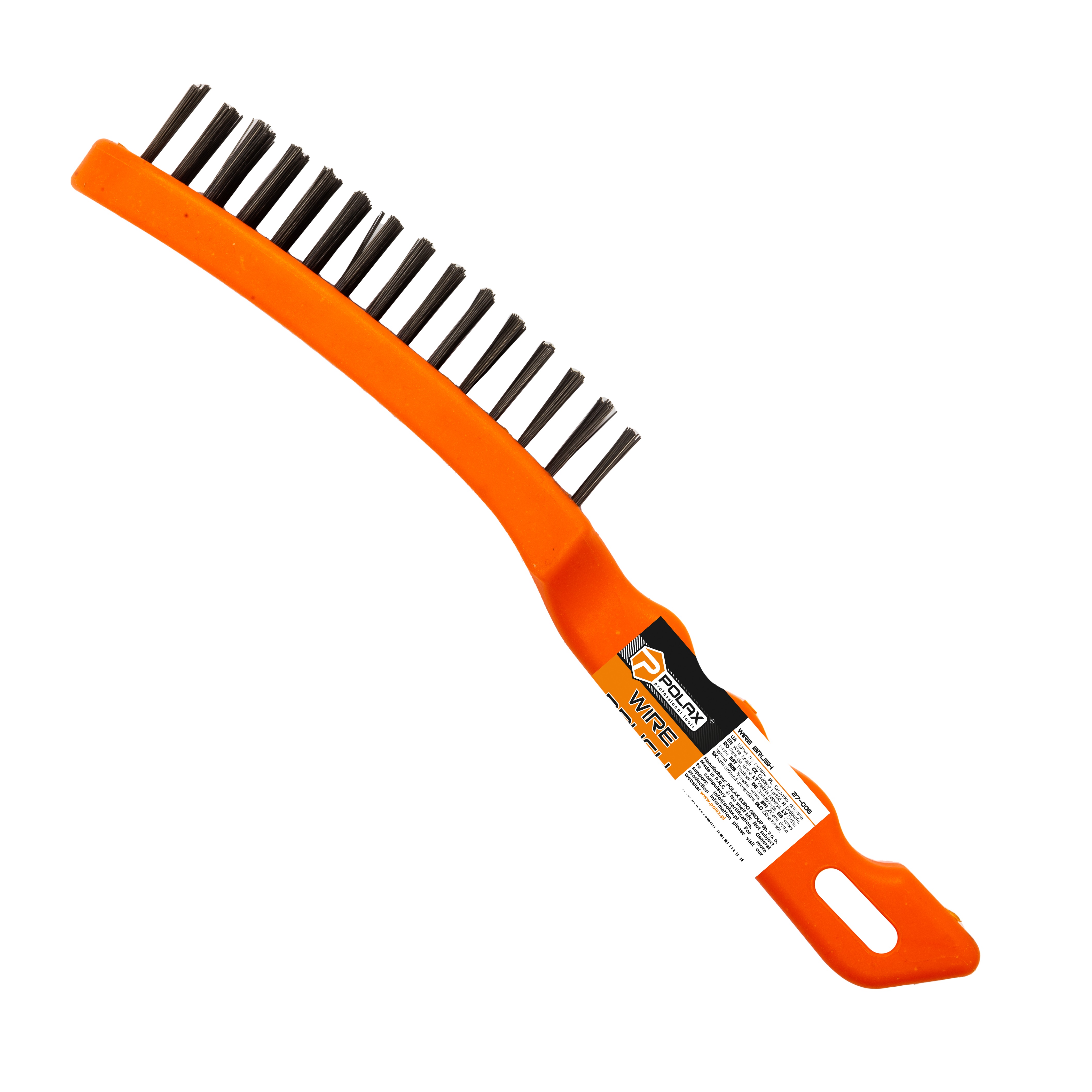 Щітка дротяна 5-ти рядна пластикова ручка, Polax